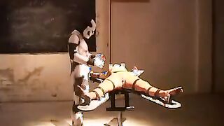 Cyborg Frankenstein fickt jungen Sklaven (futuristischer Porno)